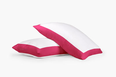 Hot Pink with White Two-Tone Pillowcases
