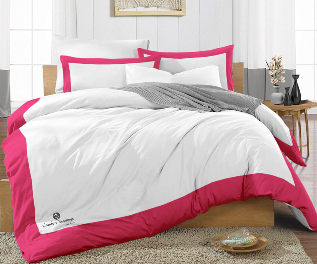 Hot Pink Two Tone Duvet Cover