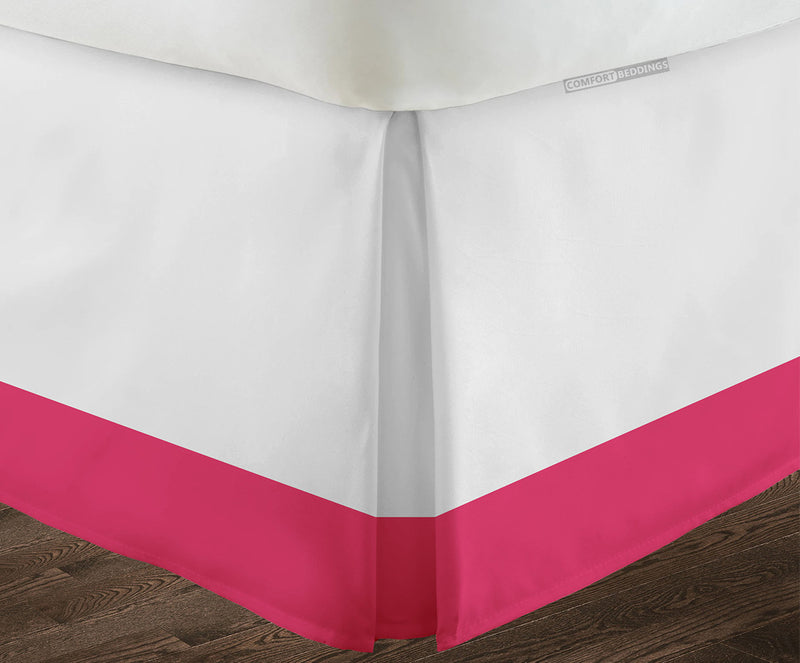 Essential hot pink two tone bed skirt