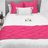 Hot Pink Pinch Bed Runner Set