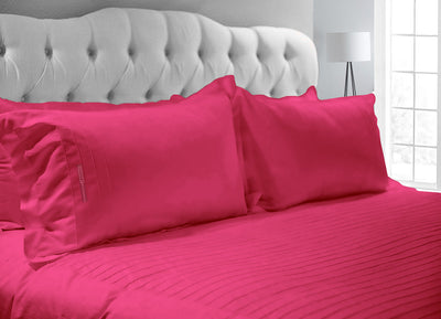 Luxurious Hot Pink 600 TC Moroccan Streak Duvet Cover