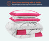 Hot pink Half Pinch Comforter with Pillowcases