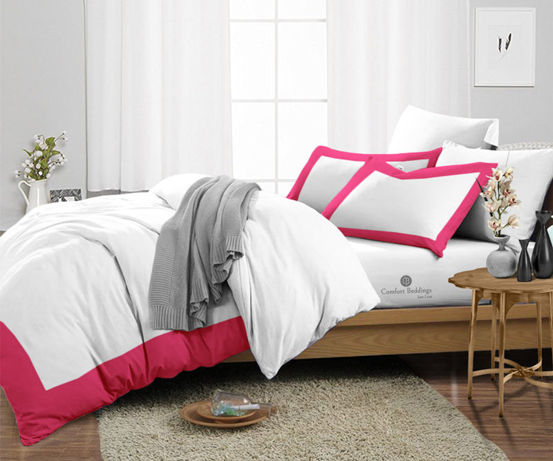 Hot Pink Two Tone Duvet Cover