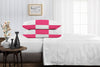 Luxury 600 TC hot pink - white chex pillowcases