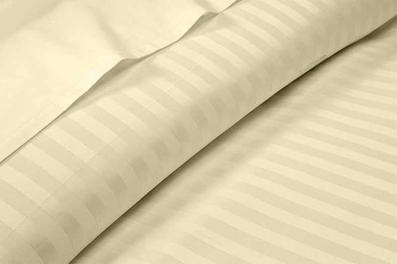 Ivory Stripe Flat Sheets