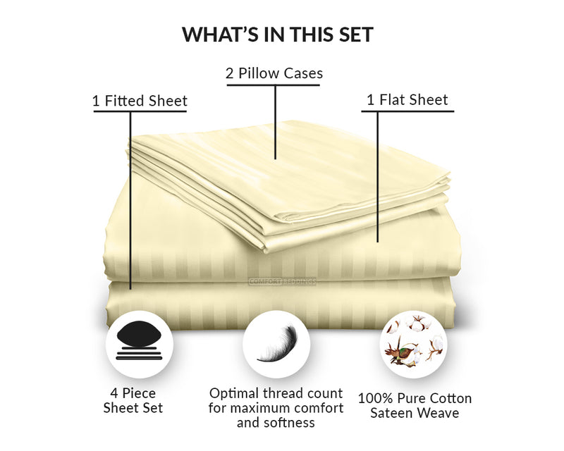 Ivory stripe RV sheets