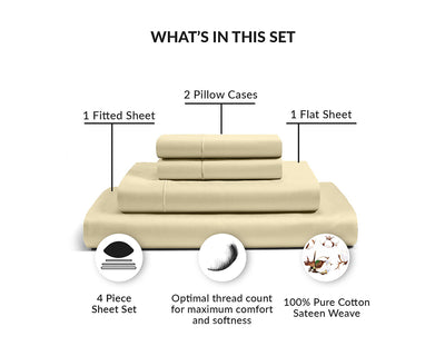Ivory Waterbed Sheets Set