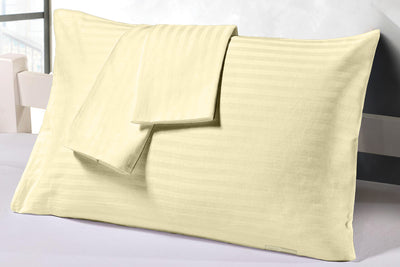 Ivory Stripe Pillowcase Set