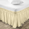 Ivory King size wrap-around bed skirt