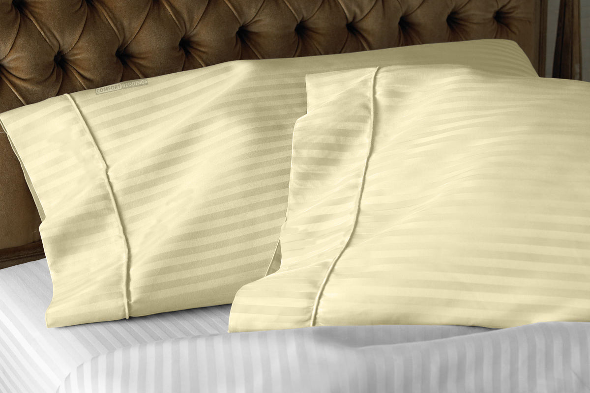 Ivory Stripe Pillowcases