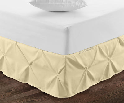 Ivory Pinch Bed skirt