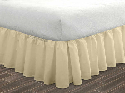 Ivory Ruffle bed skirt