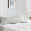 Light Grey Striped Body Pillow Cover