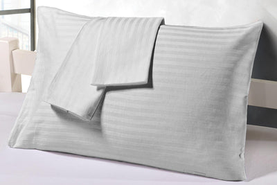 Light Grey Stripe Pillowcase
