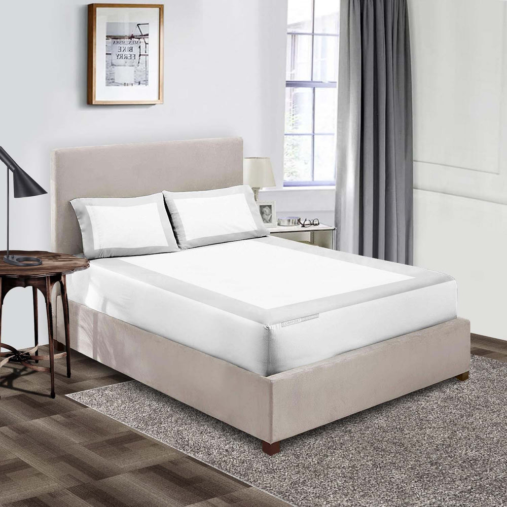 Cotton Two Tone Fitted Sheet Extra 20% OFF – Comfort Beddings