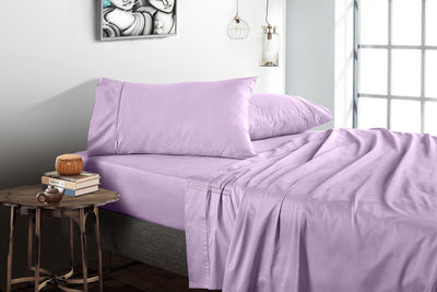 lilac flat sheets set