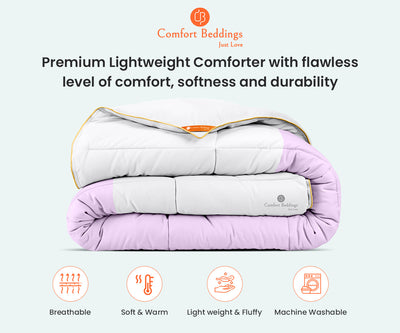 Lilac Contrast Comforter