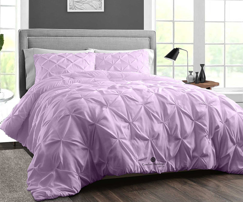 Lilac Pinch Pleat Duvet Covers