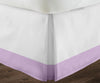 Luxurious lilac two tone bed skirt