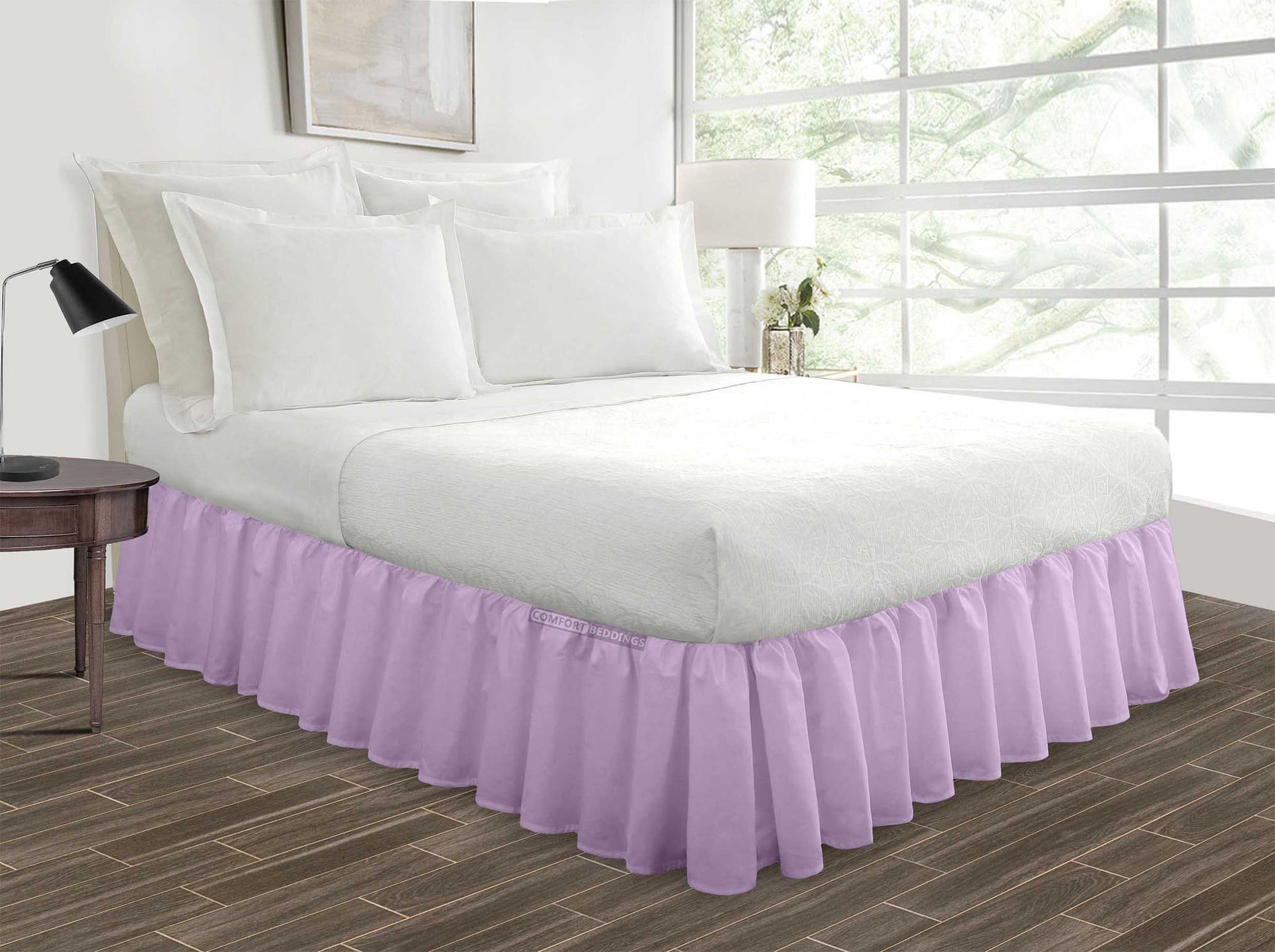 Lilac Ruffle Bed Skirt