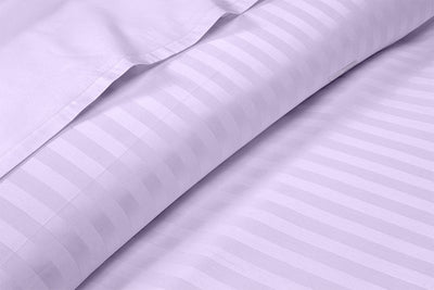 Lilac Stripe Flat Sheet