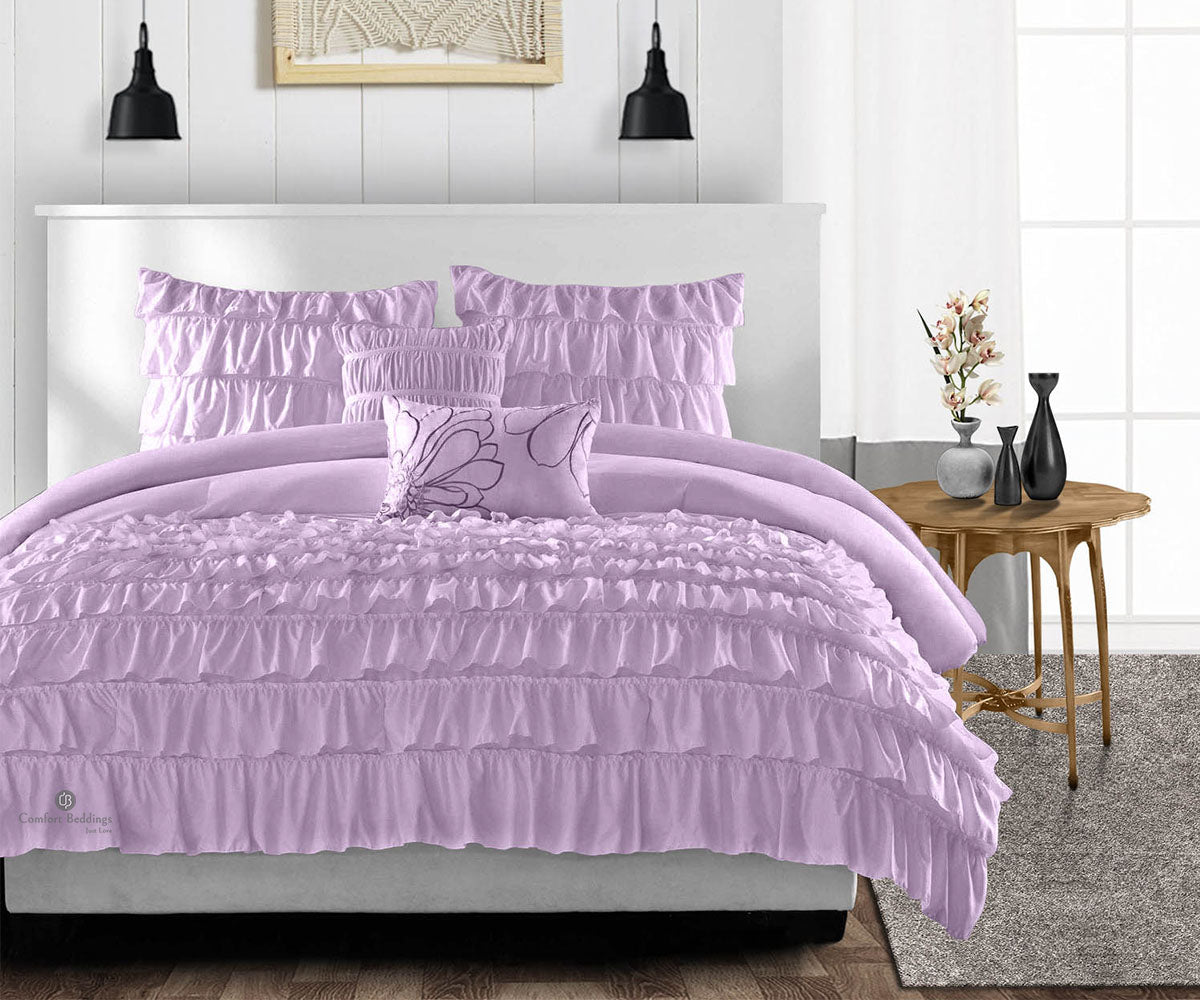 Lilac Ruffle Comforter