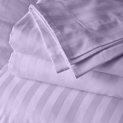 Lilac stripe body pillow cases