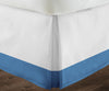 Essential Mediterranean Blue two tone bed skirt