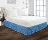 Mediterranean Blue Pinch Bed skirt