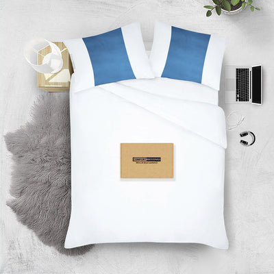 Mediterranean Blue with White Contrast Pillowcases