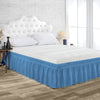 Mediterranean blue wrap-around bed skirt