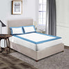 Luxury Mediterranean Blue - White two tone fitted sheets