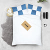 Luxury Mediterranean blue - white chex pillowcases