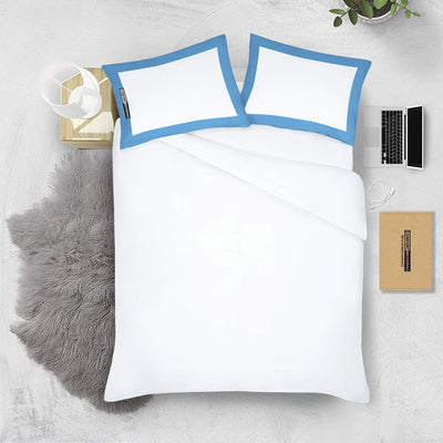 Mediterranean Blue with White Two Tone Pillowcases