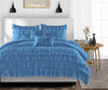 Mediterranean Blue Ruffled Comforter