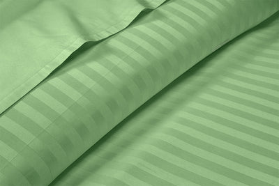 moss green stripe flat sheet