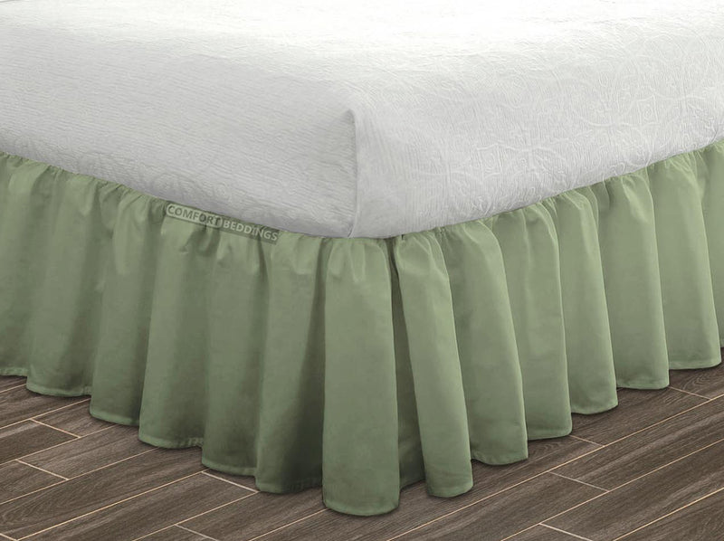 Moss Ruffle Bed Skirt