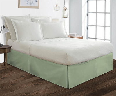 Moss Pleated Bed Skirt