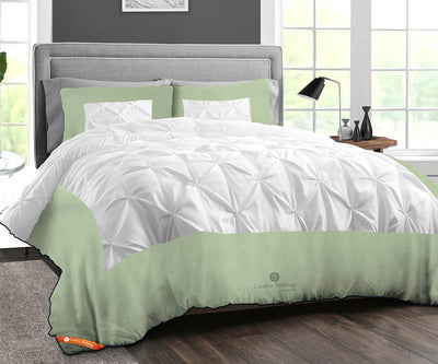 Moss Half Pinch Comforter with Pillowcases - 1000 & 600 Thread Count