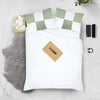 Soft luxurious moss - white chex pillowcases