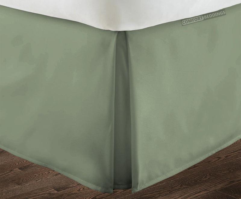 Moss Pleated Bed Skirt