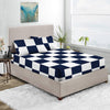 Soft Luxurious Navy Blue - White Chex Fitted Sheets