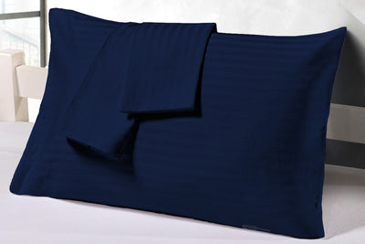 Navy Blue Stripe Pillowcase