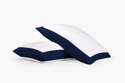 Navy Blue with White Two Tone Pillowcases
