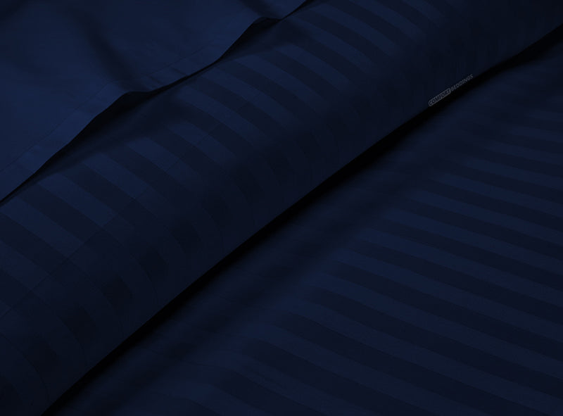 Navy Blue Stripe Bedding in a Bag