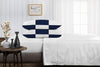 Luxurious Navy blue - white chex pillowcases