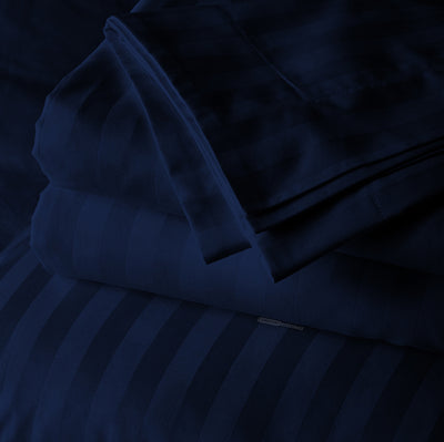 Navy Blue stripe body pillow covers