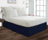 Navy Blue Pleated Bed Skirt