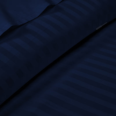 Navy Blue Stripe Fitted Sheets