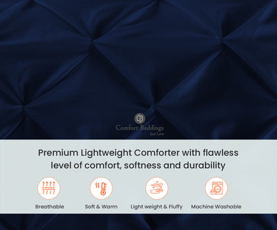 Classy navy blue Half Pinch Comforter